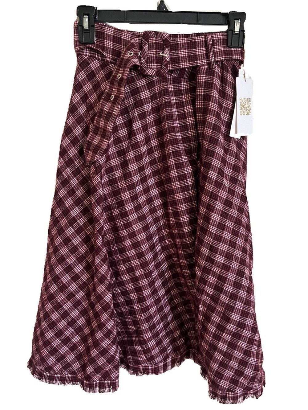 Belle Poque Red Belted Skirt